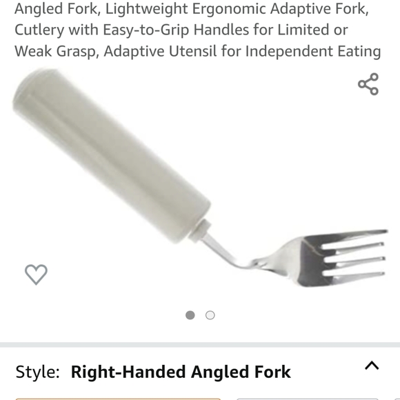 Adaptive Angled Spoon and Fork for Right Handed users - Picture 4 of 5